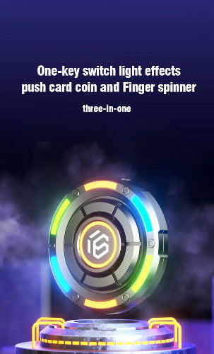 mini cylindrical stainless steel metal fidget toy with accessories on desk