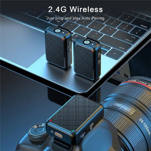 wireless lavalier microphone portable mic for interviews