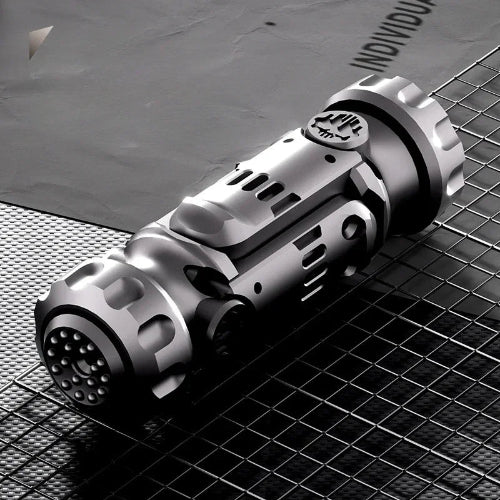 Gun Fidget Toy Black Mini Cylindrical Stainless Steel spinner with bullet shells – metal EDC toy UK edition