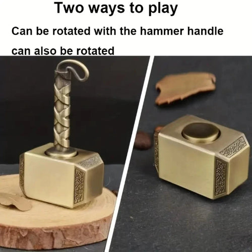 stainless steel Mini Hammer Fidget Spinner Gold toy for stress relief