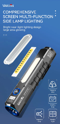 rechargeable LED flashlight IPX4 waterproof design