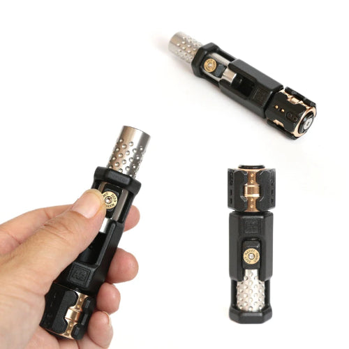 hand holding musketeers gun fidget spinner – heavy duty metal EDC spinner for ADHD focus