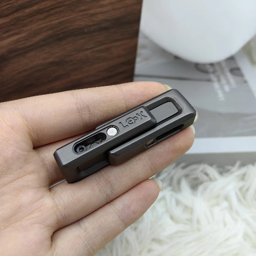 Close-up of magnetic double push fidget toy with dual push mechanism and internal magnets for focus and calm