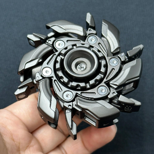 Open Armour fidget slider grey metal EDC stress relief toy close-up