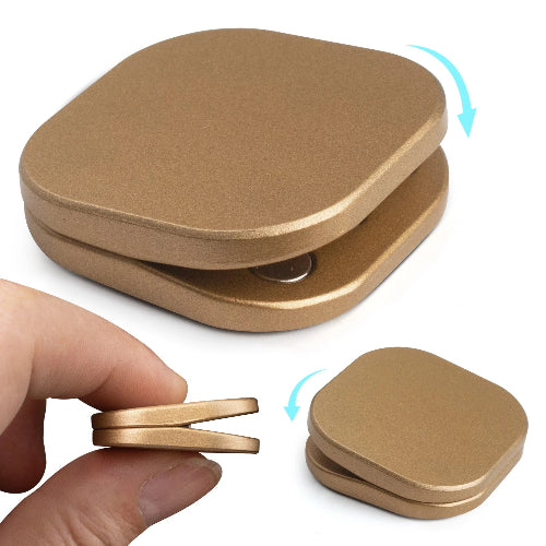 Magnetic Fidget Slider See-Saw Gold metal fidget toy with premium clicker design