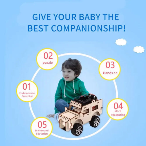 DIY electric jeep toy electric car learning kit for students