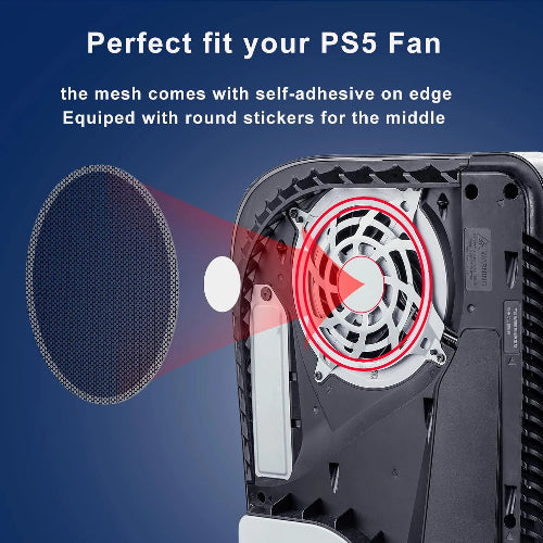 PS5 dust filter adhesive mesh for improved cooling and airflow