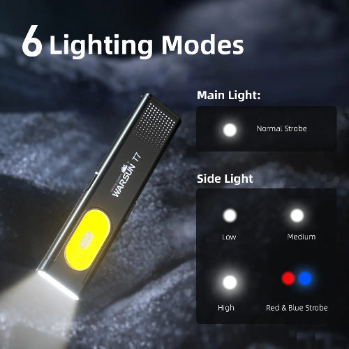 keychain flashlight USB-C rechargeable mini LED torch