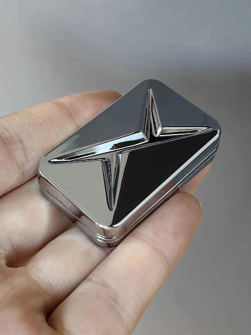 Metal fidget slider toy with magnetic sliding action for stress relief