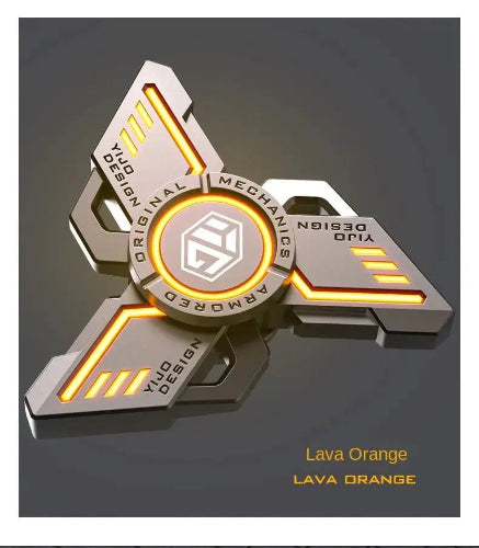 orange EDC glowing metal spinner UK – premium stress relief toy