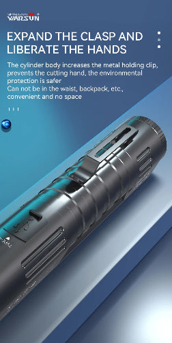 rechargeable LED flashlight modern USB C powered torch