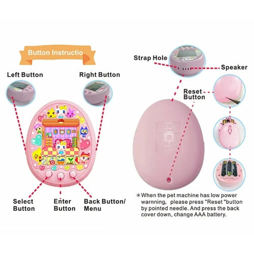 tamagotchi colour screen interactive digital pet gaming device