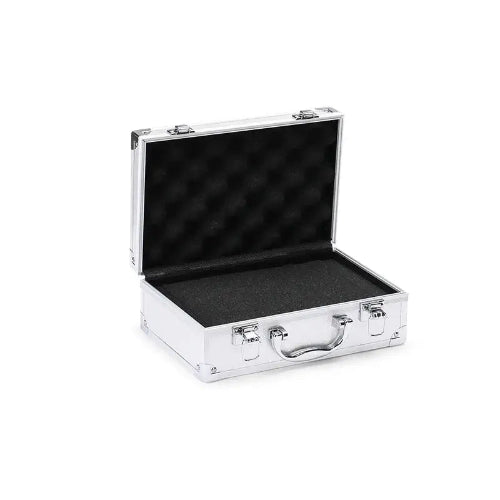 Professional aluminum tool case organizer with handle and secure locking latches