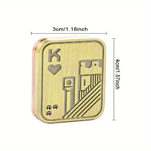 metal poker card fidget slider for adult stress relief