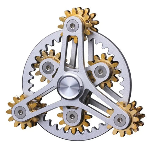 gear linkage metal fidget spinner gears collectible gadget