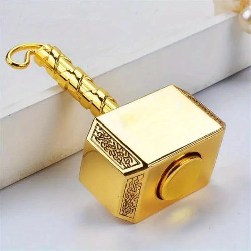 Mini Hammer Fidget Spinner Gold close up