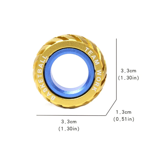 Ratchet Wheel EDC Fidget Ring purple metal anxiety relief gadget for adults