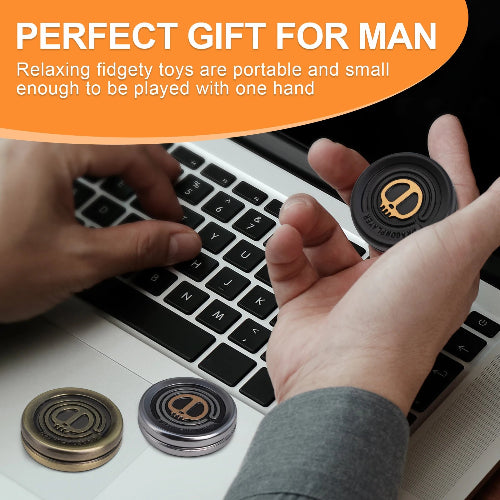 Compact Metal Fidget Slider for anxiety relief and sensory play