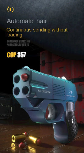 child playing with pocket shooting target toy indoor safe foam shell version