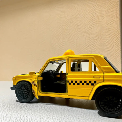 metal taxi toy car compact diecast model for kids and collectors