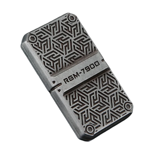 sliding fidget toy silver close up