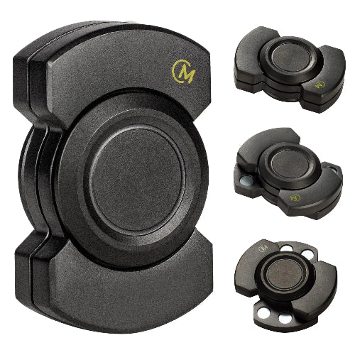 black stainless steel 3 in 1 fidget spinner toy