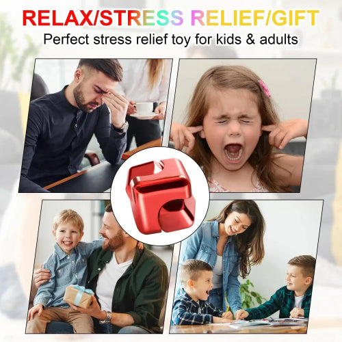 High-quality metal fidget toy red for concentration and relaxation