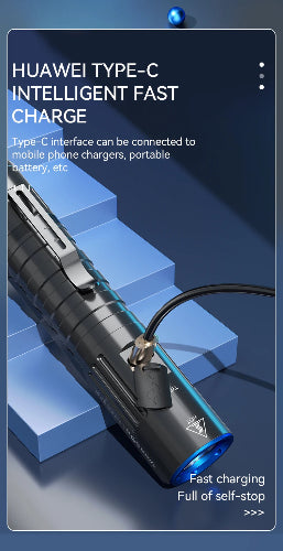 rechargeable LED flashlight durable aluminium alloy torch