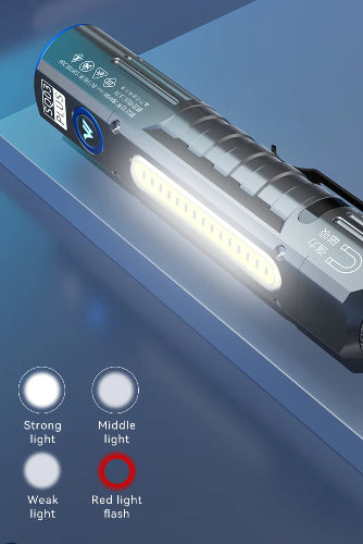 rechargeable LED flashlight for garage and workshop use