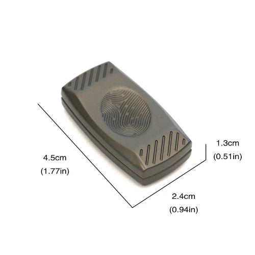silver Fingerprint Magnetic Fidget Slider gadget designed for calming sensory play