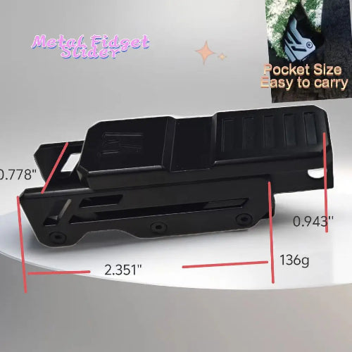 adult using magnetic fidget slider at work desk for concentration