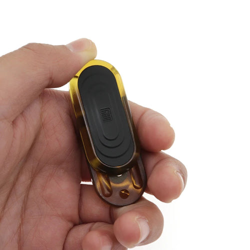 Premium metal stress toy push slider for adults in bright yellow