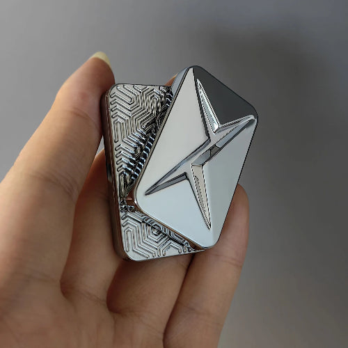 Compact magnetic fidget slider showing smooth tactile sliding mechanism