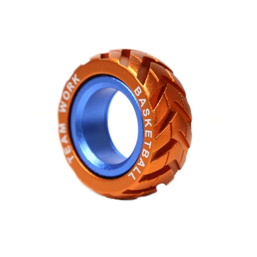 Ratchet Wheel EDC Fidget Ring Orange Metal Fidget Slider for Stress Relief UK