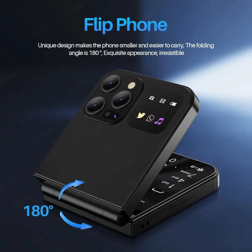 SERVO A50 PRO flip phone with FM radio call recording and Type-C
