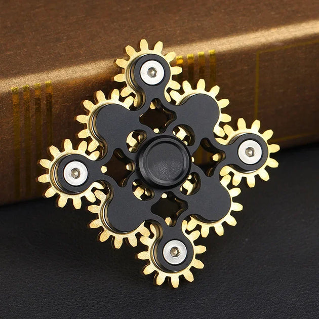copper fidget spinner gears anxiety relief toy for adults