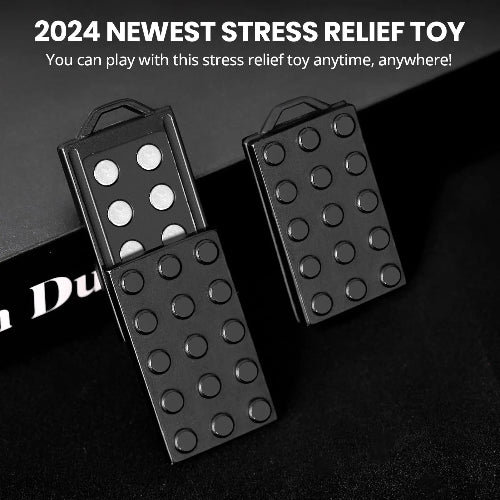 Push Slider Fidget Black toy with magnetic sliding action