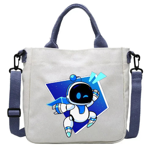 Cute gaming crossbody bag Astro Bot theme for children school trips