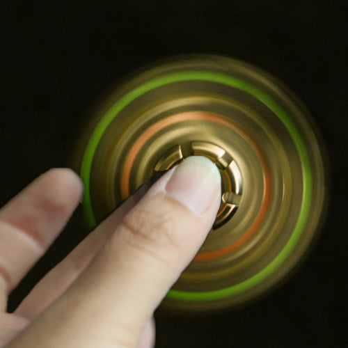 Alloy luminous metal spinner anti-stress gadget for adults and kids