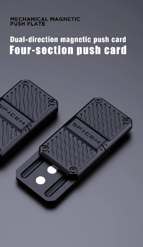 Pocket-sized magnetic fidget slider for adults with sleek black finish and quiet operation