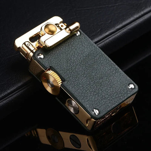 black kerosene lighter in luxury gift box for men