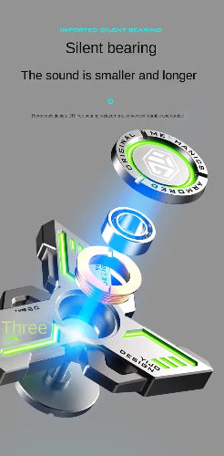 glowing metal spinner smooth spinning orange EDC fidget toy for focus and calm