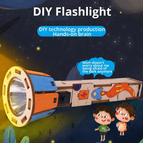 DIY flashlight kit educational electrical science toy for kids