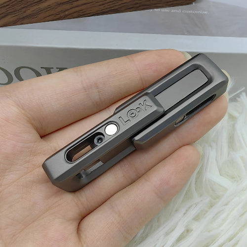 magnetic double push fidget toy in silver alloy with smooth sliding magnetic action for stress relief UK