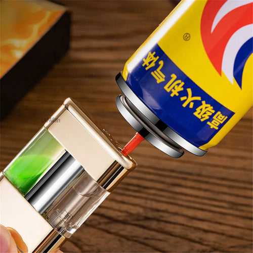 premium metal jet flame lighter with night glow sand