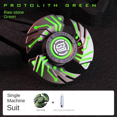 magnetic fidget slider metal green push card toy UK