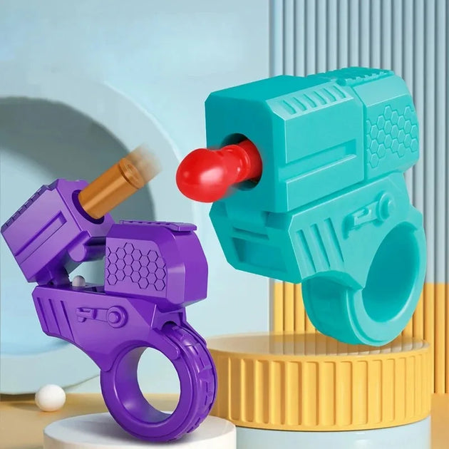 adult shell ejecting gun fidget spinner on desk