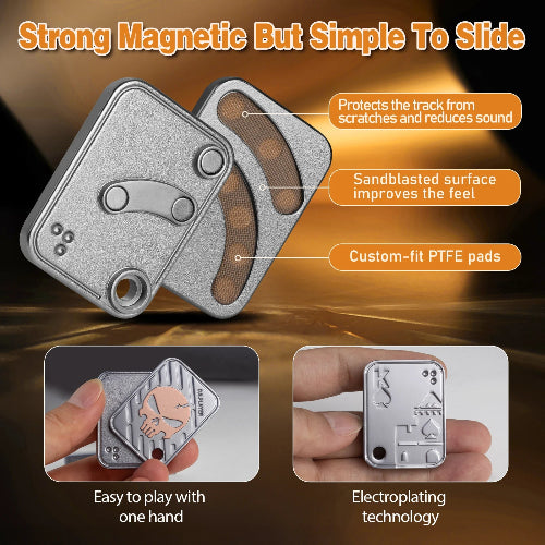 Compact Magnetic Fidget Slider designed for anxiety relief and everyday carry use