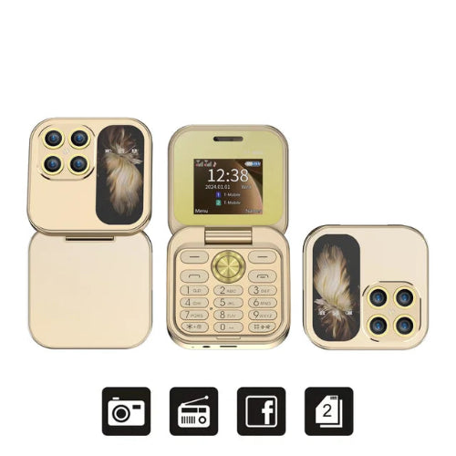 mini flip phone dual SIM feature phone for everyday use