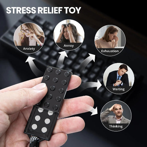 CompactPush Slider Fidget Black EDC toy for everyday carry